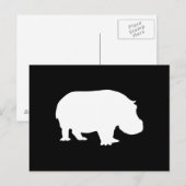 Carte Postale Silhouette d'hippopotame (Devant / Derrière)