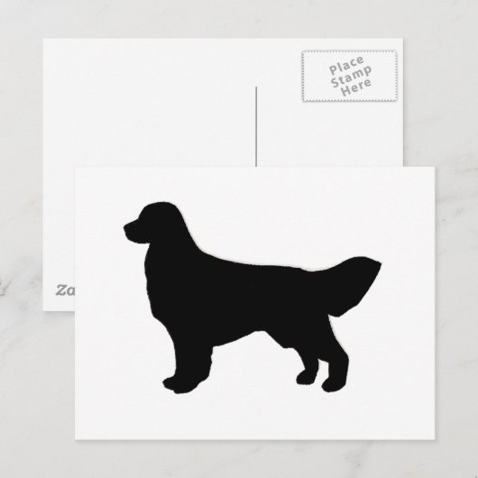 Carte Postale silhouette dorée (Devant / Derrière)