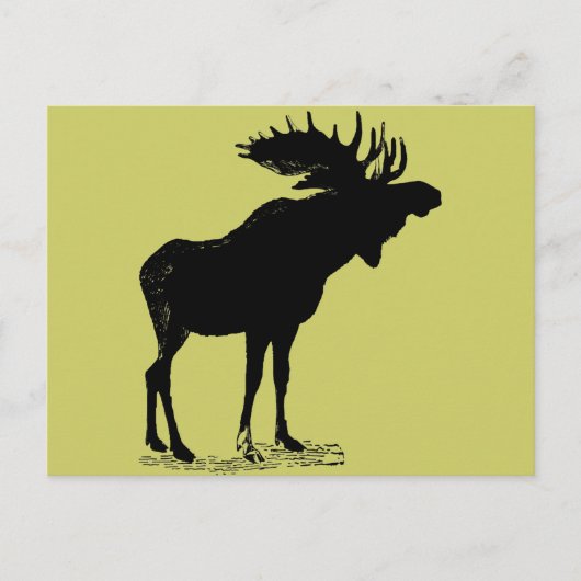 Carte Postale Silhouette d'orignal Toute couleur (Devant)