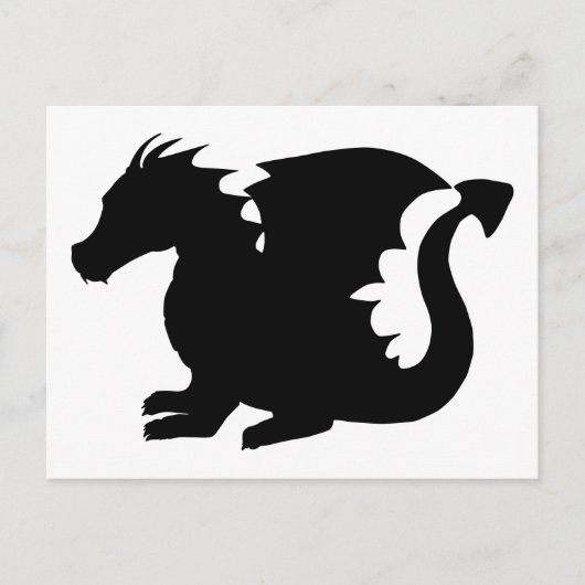Carte Postale Silhouette dragon (Devant)