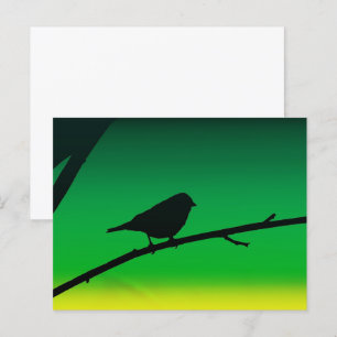 Carte Postale Silhouette Du Bruant Sur Le Limonène
