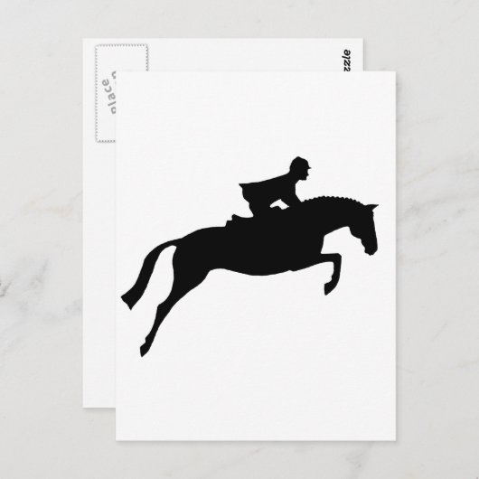 Carte Postale Silhouette du cavalier (Devant / Derrière)