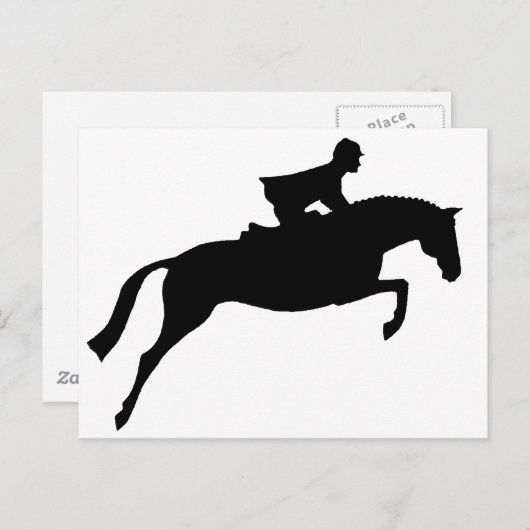 Carte Postale Silhouette du cavalier (Devant / Derrière)