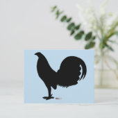 Carte Postale Silhouette du coq Gamecock (Debout devant)
