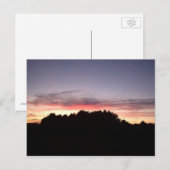 Carte Postale Silhouette du coucher de soleil (Devant / Derrière)