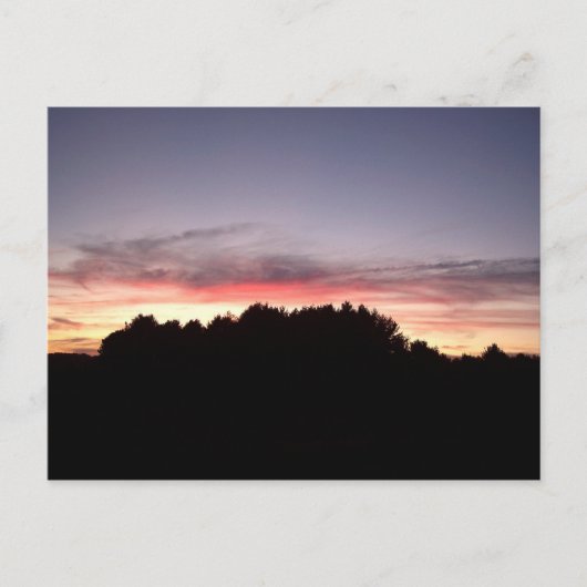 Carte Postale Silhouette du coucher de soleil (Devant)