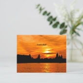 Carte Postale Silhouette du coucher de soleil à Amsterdam (Debout devant)