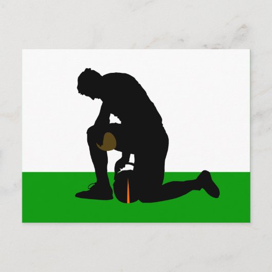 Carte Postale silhouette du footballeur (Devant)