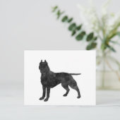 Carte Postale Silhouette du grain de Chien Taureau (Debout devant)