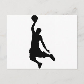 Carte Postale Silhouette du joueur de basket