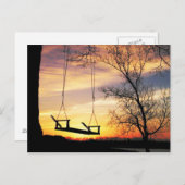 Carte Postale silhouette du lever du soleil (Devant / Derrière)