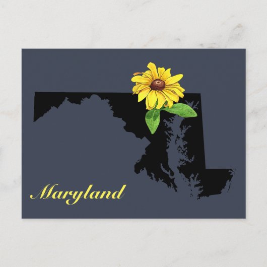 Carte Postale Silhouette du Maryland (Devant)