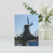 Carte postale Silhouette du moulin néerlandais (Debout devant)