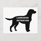 Carte Postale silhouette du nom du labrador (Devant)