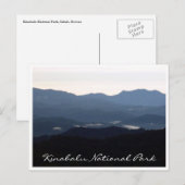 Carte Postale silhouette du parc Kinabalu (Devant / Derrière)