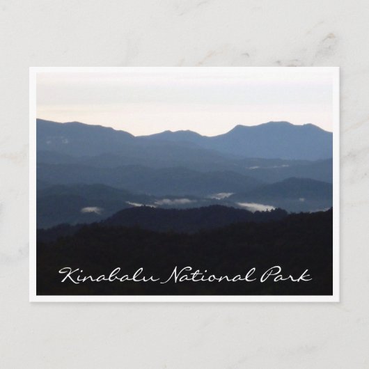 Carte Postale silhouette du parc Kinabalu (Devant)