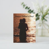 Carte Postale Silhouette du père et de l'enfant (Debout devant)