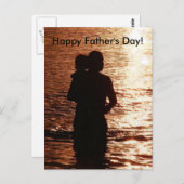 Carte Postale Silhouette du père et de l'enfant (Devant / Derrière)