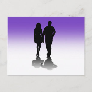 Carte Postale Silhouette d'un couple