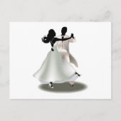 Carte Postale Silhouette d'un couple dansant (Devant)