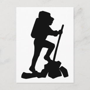 Carte Postale Silhouette d'un Hiker