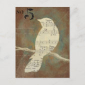 Carte Postale Silhouette d'un oiseau (Devant)