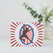 Carte Postale Silhouette d'un patineur - (Debout devant)