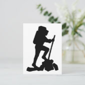 Carte Postale Silhouette d'un Randonnée de randonneur en haut d' (Debout devant)