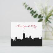 Carte postale Silhouette en ligne Skyline New York (Debout devant)