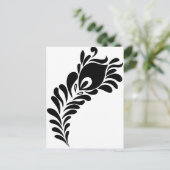 Carte Postale Silhouette en plumes de paon (Debout devant)