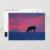 Carte Postale Silhouette équine (Devant / Derrière)