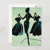 Carte Postale Silhouette fashionista (Devant / Derrière)