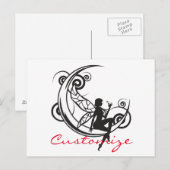 Carte Postale Silhouette Fée Lune Thunder_Cove (Devant / Derrière)