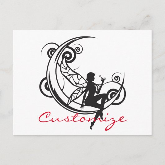 Carte Postale Silhouette Fée Lune Thunder_Cove (Devant)