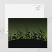 Carte postale Silhouette Fleur (Devant / Derrière)
