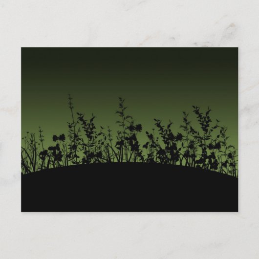 Carte postale Silhouette Fleur (Devant)