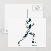 Carte Postale Silhouette - Floral (Devant / Derrière)