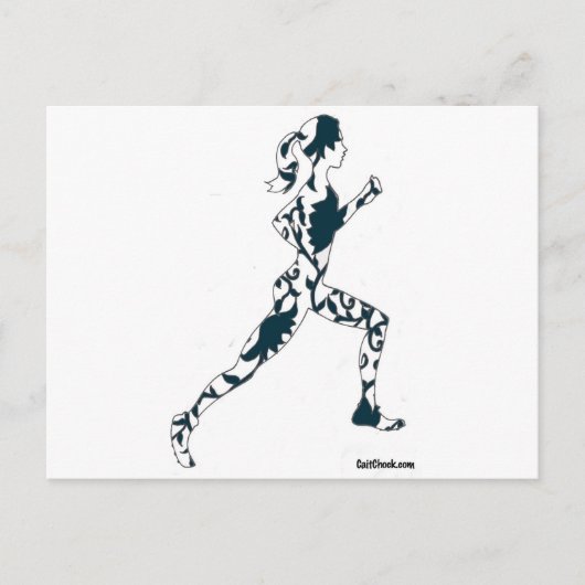 Carte Postale Silhouette - Floral (Devant)
