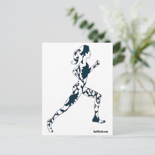 Carte Postale Silhouette - Floral (Debout devant)