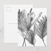 Carte Postale Silhouette florale - Gris (Devant / Derrière)