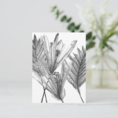 Carte Postale Silhouette florale - Gris (Debout devant)