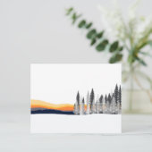 Carte postale Silhouette Forêt Couché de Soleil d' (Debout devant)