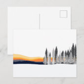 Carte postale Silhouette Forêt Couché de Soleil d' (Devant / Derrière)