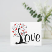 Carte Postale Silhouette Heart LOVE Tree (Debout devant)