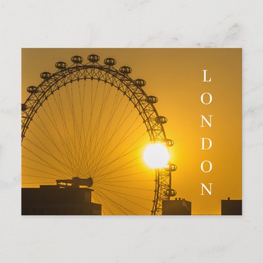 carte postale silhouette London Eye (Devant)