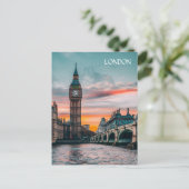 Carte Postale Silhouette Londres Sunset (Debout devant)