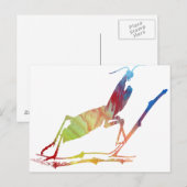 Carte Postale Silhouette Mantis Abstraite (Devant / Derrière)