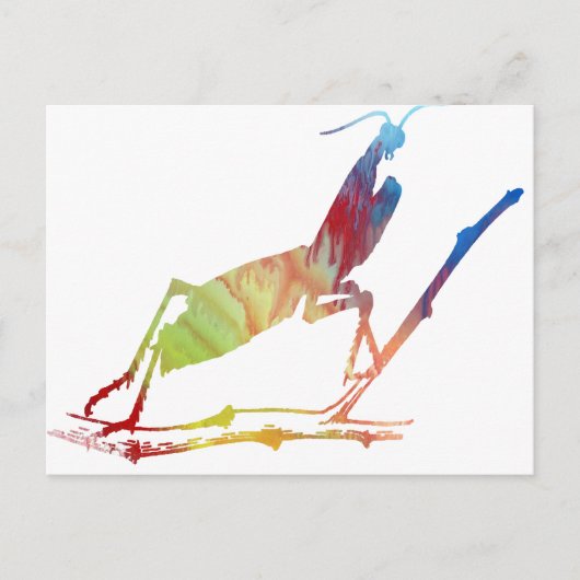 Carte Postale Silhouette Mantis Abstraite (Devant)