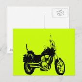 Carte Postale silhouette moto cool (Devant / Derrière)