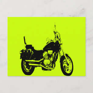 Carte Postale silhouette moto cool